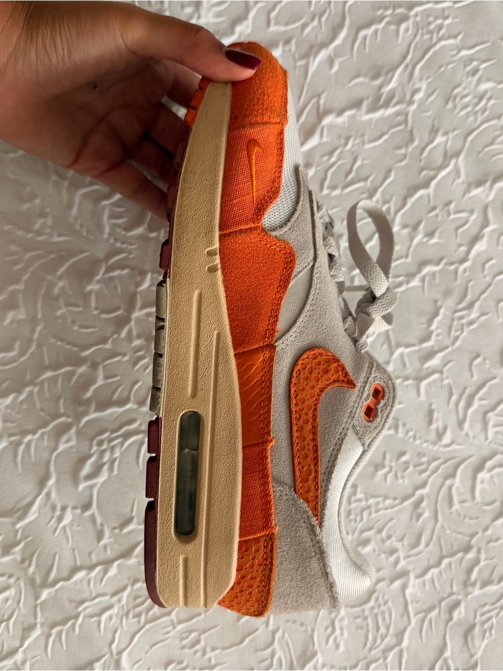 Nike Women’s Orange and Cream Retro Air Max Sneaker